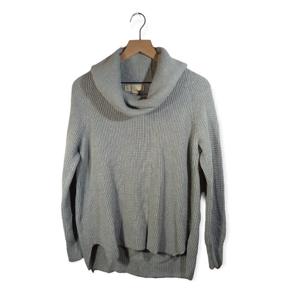 MICHAEL Kors Waffle Knit Cowl Neck Hi-Lo Sweater Size S